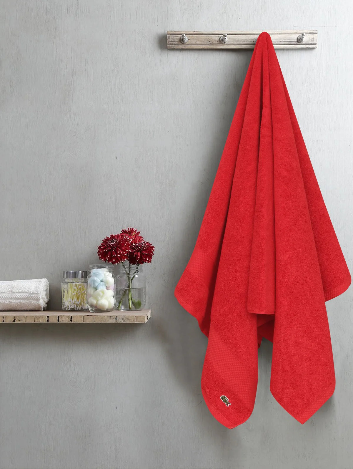 LC ANTI MICROBIAL TOWEL 100% COTTON RED