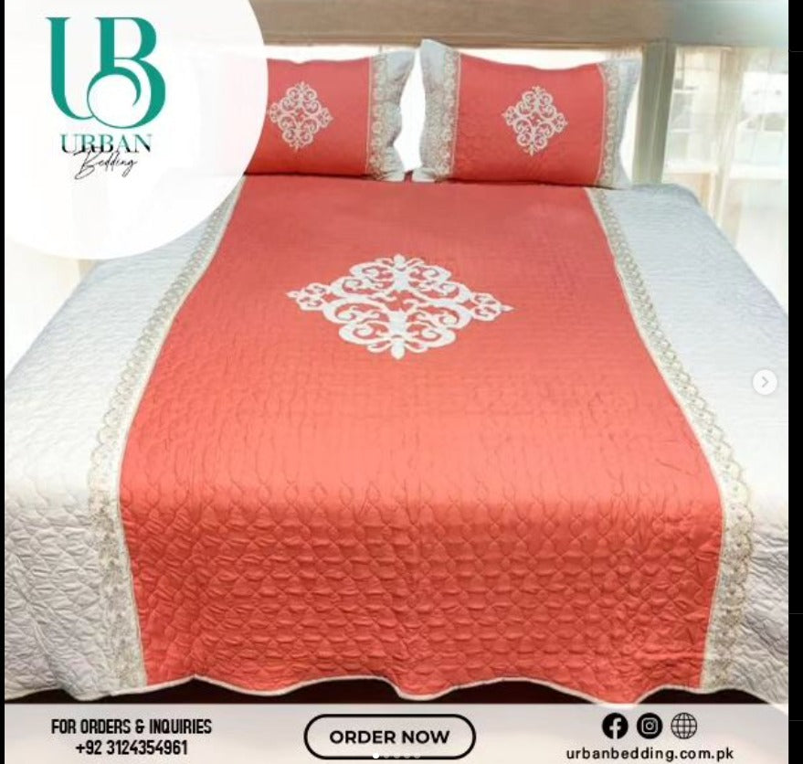 3Pc Embroidery Bedsheet